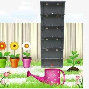 [堆肥桶]蚯蚓堆肥箱內有蚯蚓食盒庭院露臺堆肥廚余堆肥垃圾變肥料多層落地