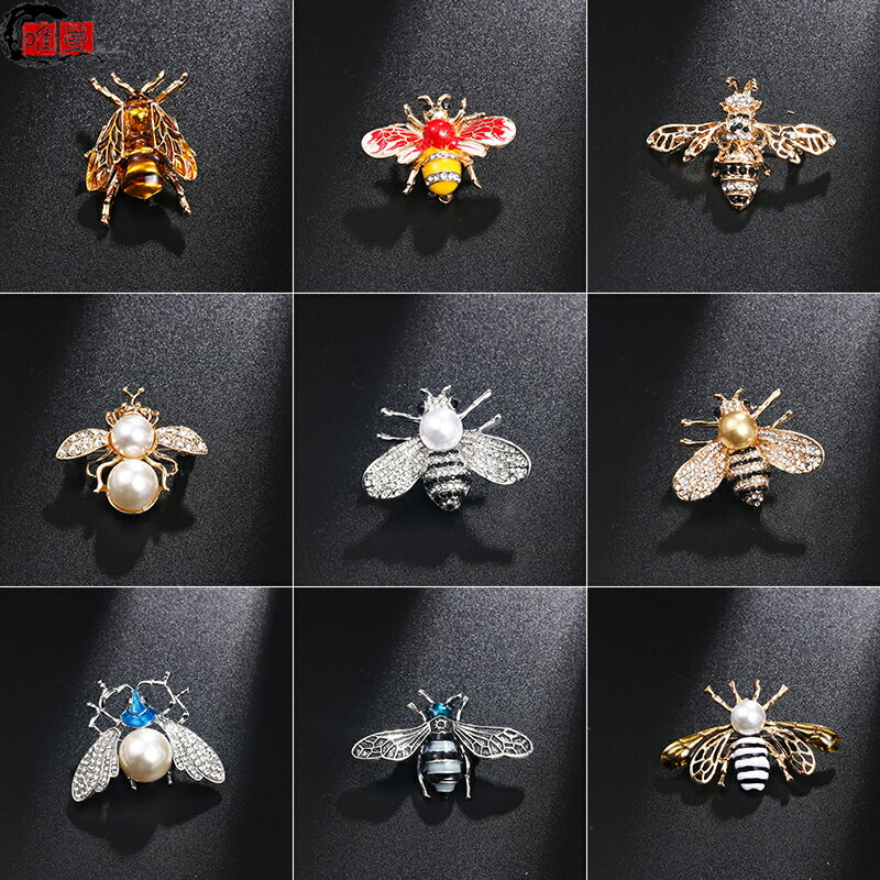 夏季昆蟲蜜蜂胸針可愛個性別針簡約時尚固定領口防走光金屬小飾品
