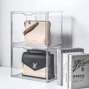 包包收納神器奢侈品透明展示巧克力收納盒置物架防塵家用放包架