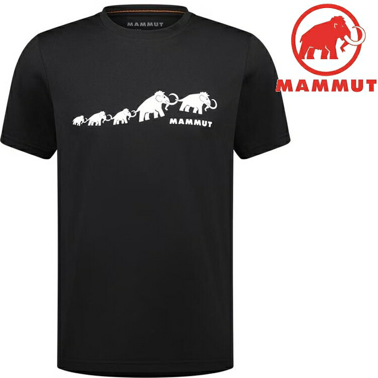 Mammut 長毛象 QD Logo Print T-Shirt AF 男款 亞版快乾短袖T恤 1017-02012 00255 黑 PRT3