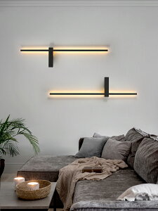 輕奢臥室床頭燈現代簡約客廳背景墻設計師壁燈創意樓梯長條壁燈
