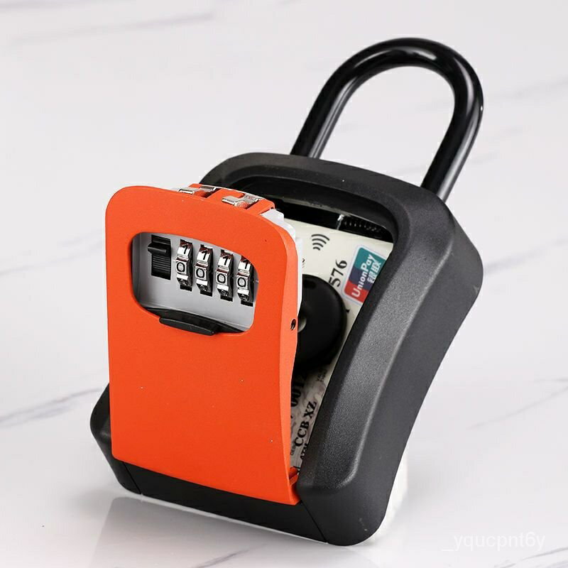 🔥美冠衛士裝修密碼鑰匙盒免安裝臨時帶掛鈎鑰匙箱傢用掛式密碼鎖盒 CSK8