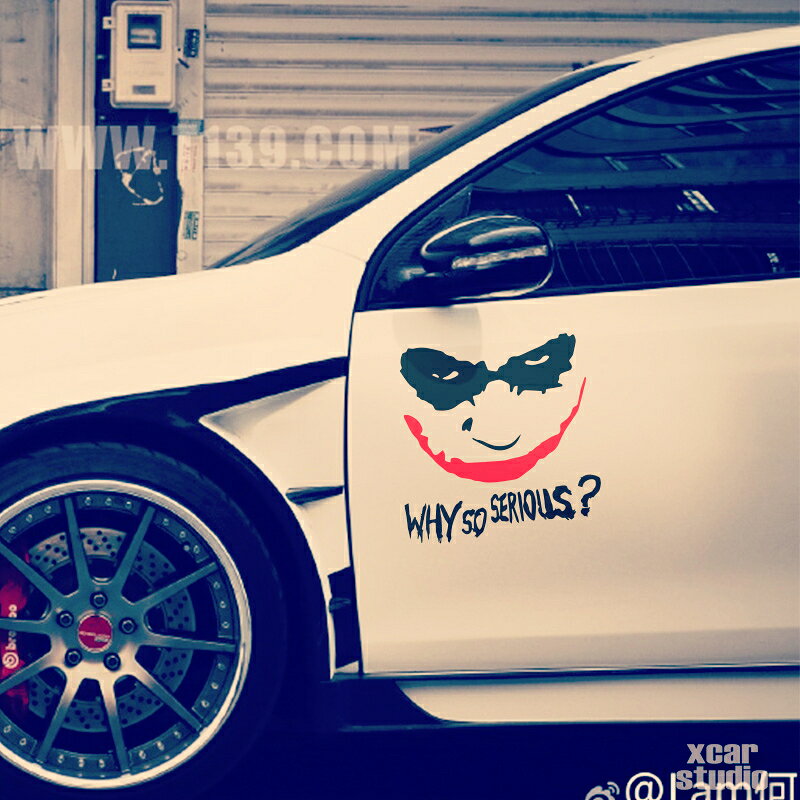 愛卡車貼 個性汽車貼紙 超級英雄蝙蝠俠之反面角色 小丑希斯萊傑