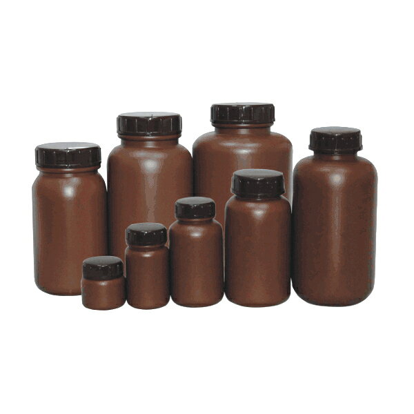 《台製》廣口瓶 茶色刻度 PE Bottle, Wide-Mouth, Amber, PE, Graduated