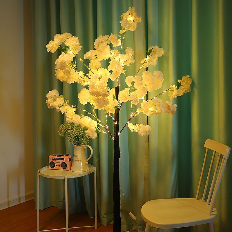 仿真櫻花樹燈 氛圍燈 彩燈 LED臥室創意主播直播背景裝飾床頭落地燈