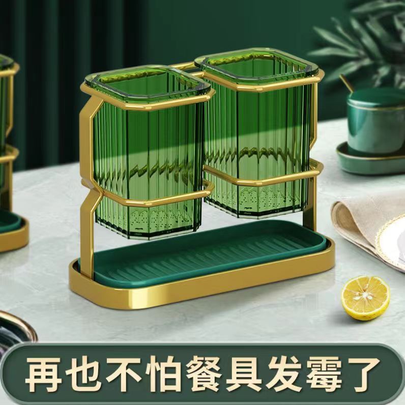 [臺灣公司貨 可開發票]輕奢筷子收納盒壁掛式廚房臺面刀架置物架家用筷子簍筷籠架筷子筒