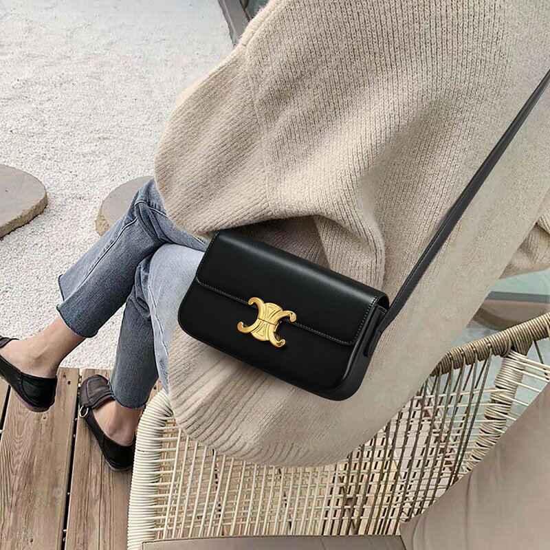 包包小眾新款女包斜挎包時尚真皮小方包凱旋門百搭豆腐包腋下包潮