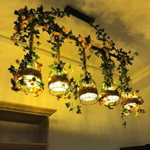 【Beda/貝達】吊燈 工業風創意植物吧台吊燈主題餐廳花店酒吧清吧服裝店麻繩裝飾吊燈