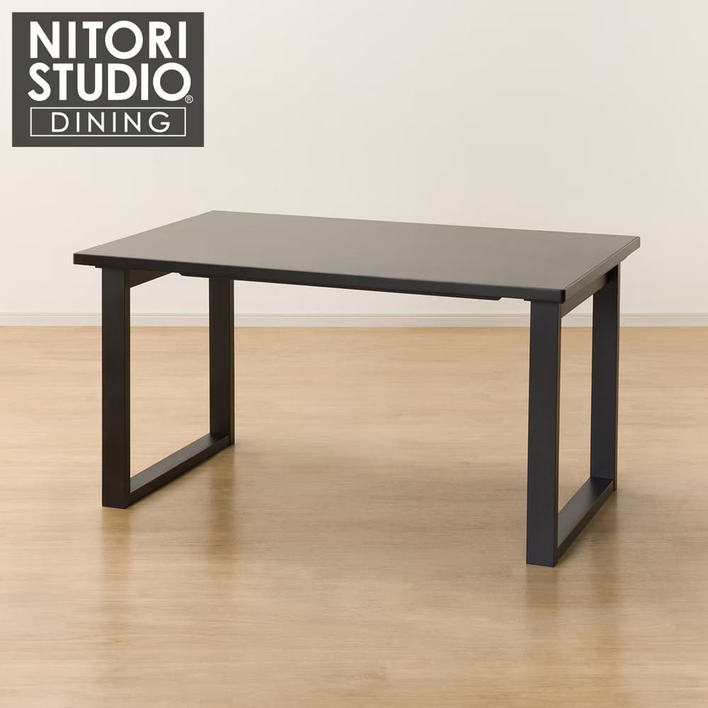 ◎陶板實木餐桌 N COLLECTION T-11U 135 BK/GY NITORI宜得利家居