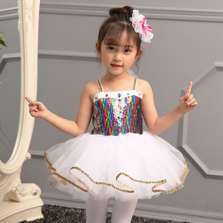六一幼兒園舞蹈服女童蓬蓬紗裙無敵小可愛連衣裙表演服兒童演出服