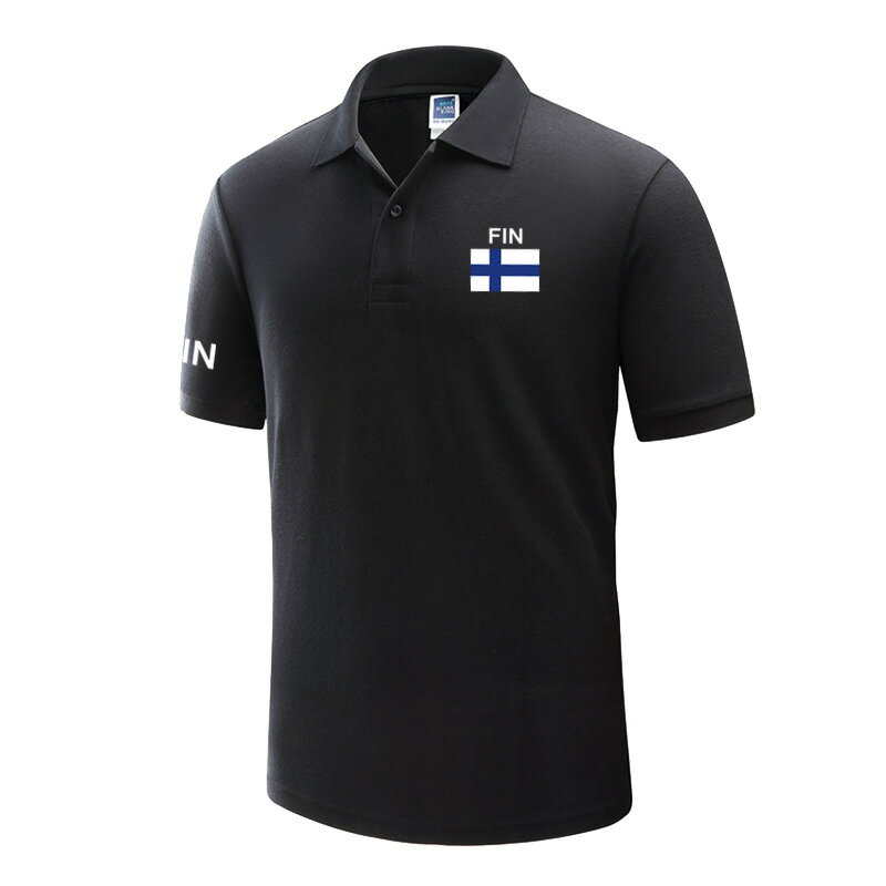 芬蘭Finland國家隊服男足球運動訓練服翻領Polo衫夏季短袖t恤上衣