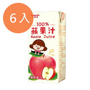 養樂多100%蘋果汁200ml(6入)/組 【康鄰超市】