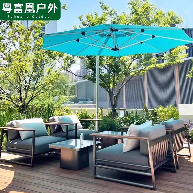 【含稅含運】北歐戶外沙發庭院別墅高階不銹鋼傢俱露臺花園設計師防水防曬茶幾 快速出貨S
