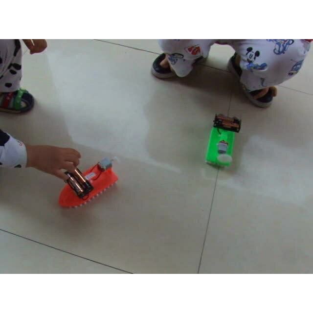 【優選百貨】自由刷地車 掃地機器人兒童科學實驗玩具手工模型制作拼裝 刷地機[DIY]