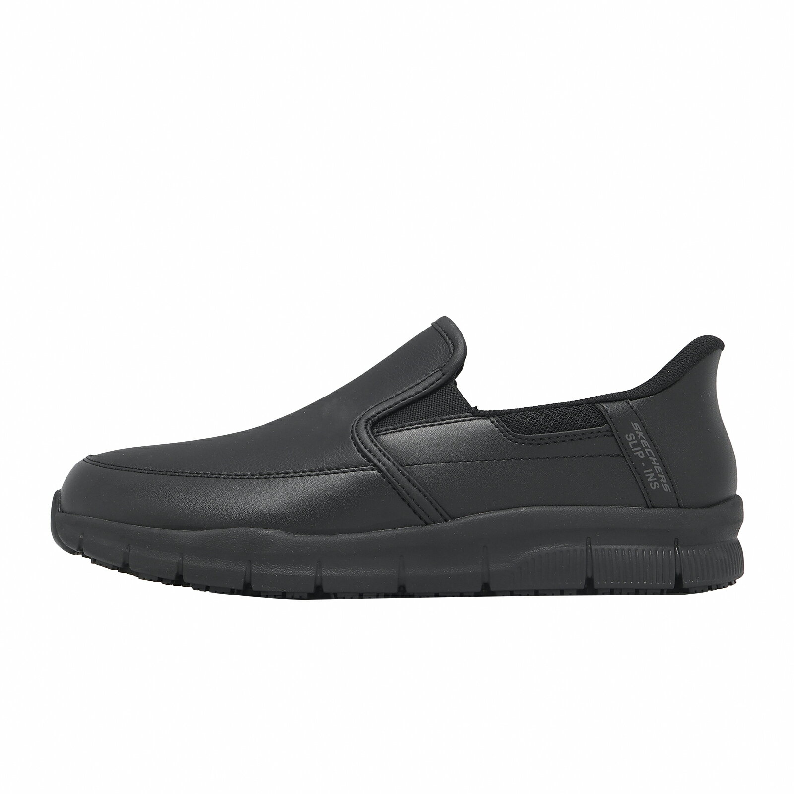 Skechers 工作鞋 Nampa Slip-Ins 寬楦 男鞋 黑 抗靜電 套入式 200304WBLK