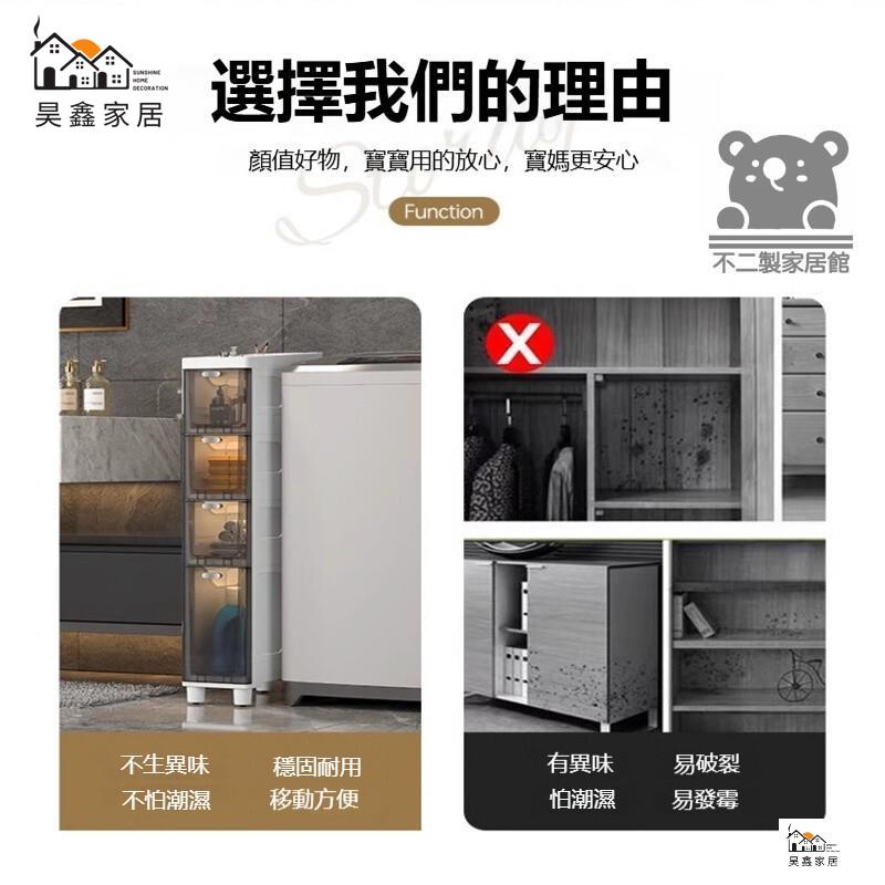 公司貨 可開發票 免運 【透明夾縫收納櫃 宅配免運】抽屜式儲物櫃 衛生間縫隙儲物柜 廚房邊柜 超窄置物架 多層分區置物櫃 大容量收納櫃工廠現貨直銷 店長推薦 全館八折 售後保障 5h926 6