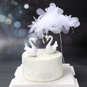[Hare.D]蛋糕裝飾 蕾絲羽毛花 蛋糕插旗 烘培小物 慶生 週年 節慶 蕾絲 蛋糕 派對