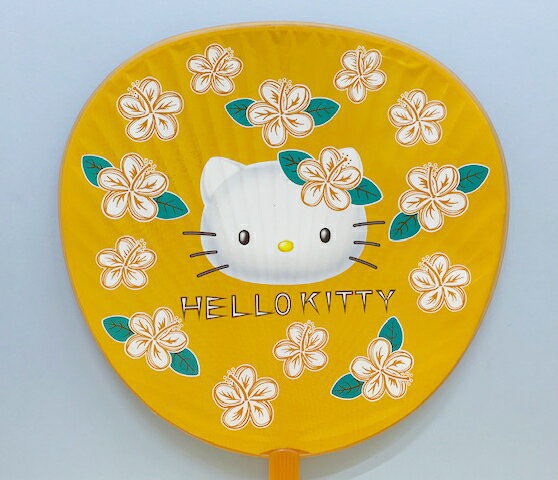 【震撼精品百貨】Hello Kitty 凱蒂貓 凱蒂貓 HELLO KITTY扇子-橘花#70428 震撼日式精品百貨