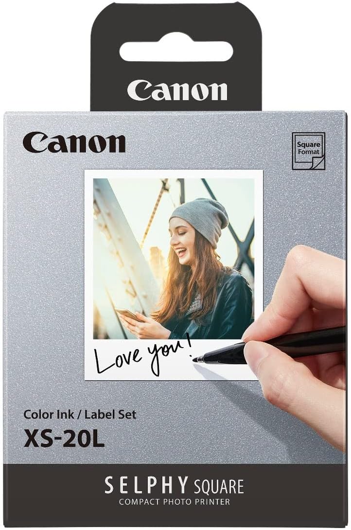 現貨馬上出 Canon XS-20L 方形相片貼紙 標籤 相紙20張含墨盒 SELPHY SQUARE QX10