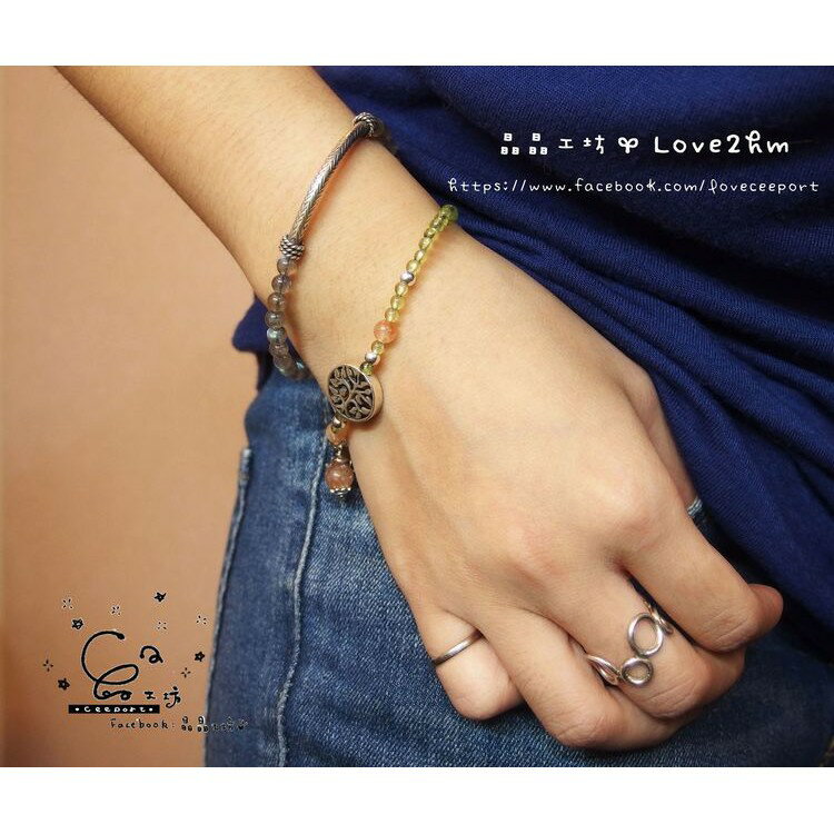 果/橄欖石/太陽石/水晶手鍊/925純銀/[晶晶工坊-love2hm] 3