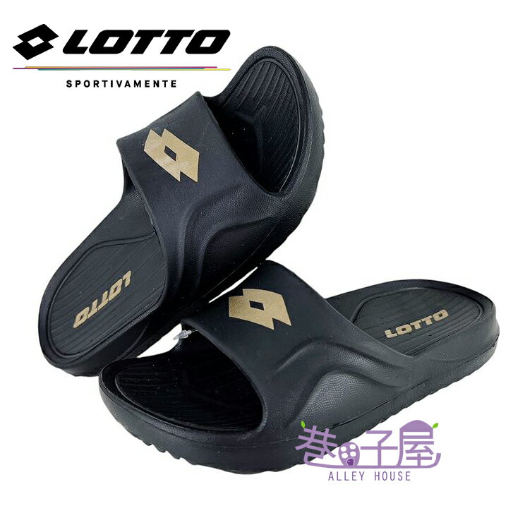 LOTTO樂得 童鞋 BELLO 一體成型 輕量 防水拖鞋 [LT0AKS2720] 黑 MIT臺灣製造【巷子屋】