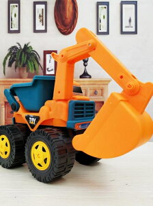 挖掘機玩具 大號挖掘機慣性工程車男孩超大仿真推土機玩具兒童挖沙