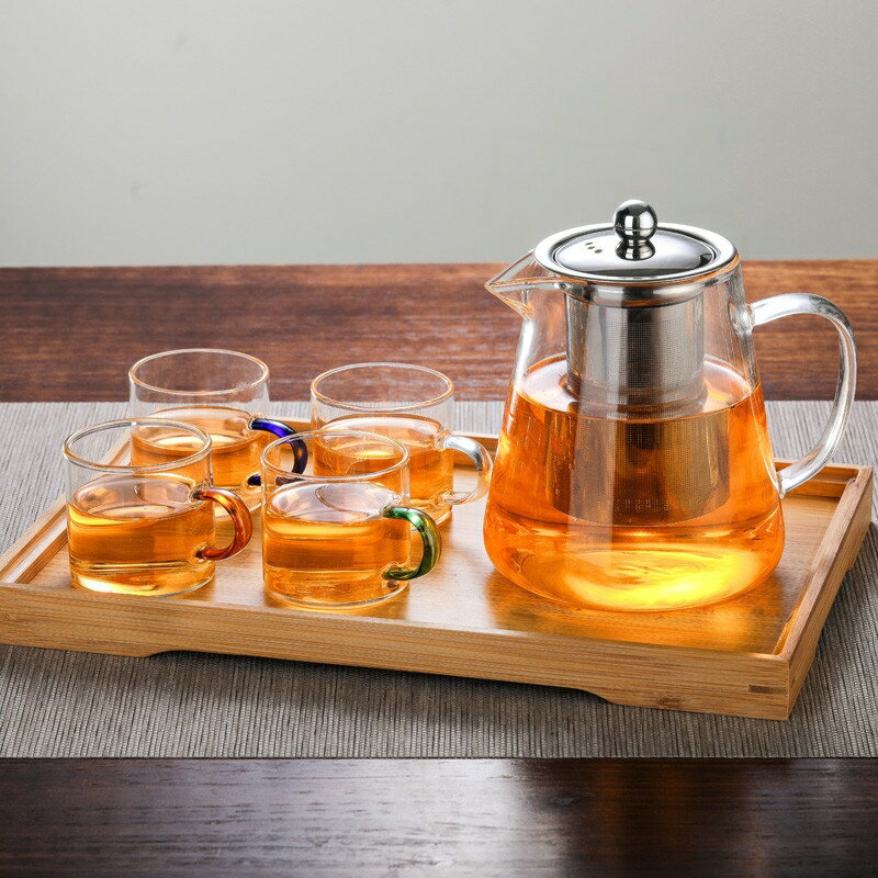 泡茶壺玻璃耐高溫不銹鋼過濾茶具套裝小型高檔組合中式茶藝花茶壺