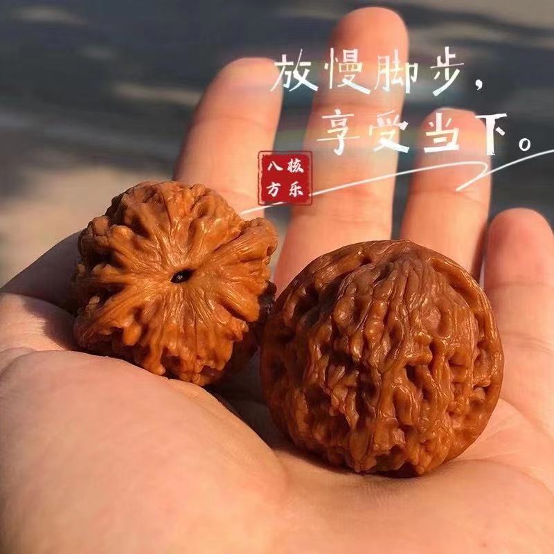 文玩核桃悶尖天地獅子頭關公二爺帽野生馬老四粗筋野牛收藏級把玩| 協貿