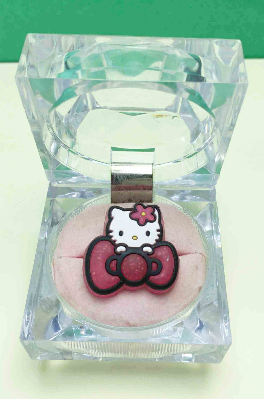 【震撼精品百貨】Hello Kitty 凱蒂貓 軟戒指-粉蝶結 震撼日式精品百貨