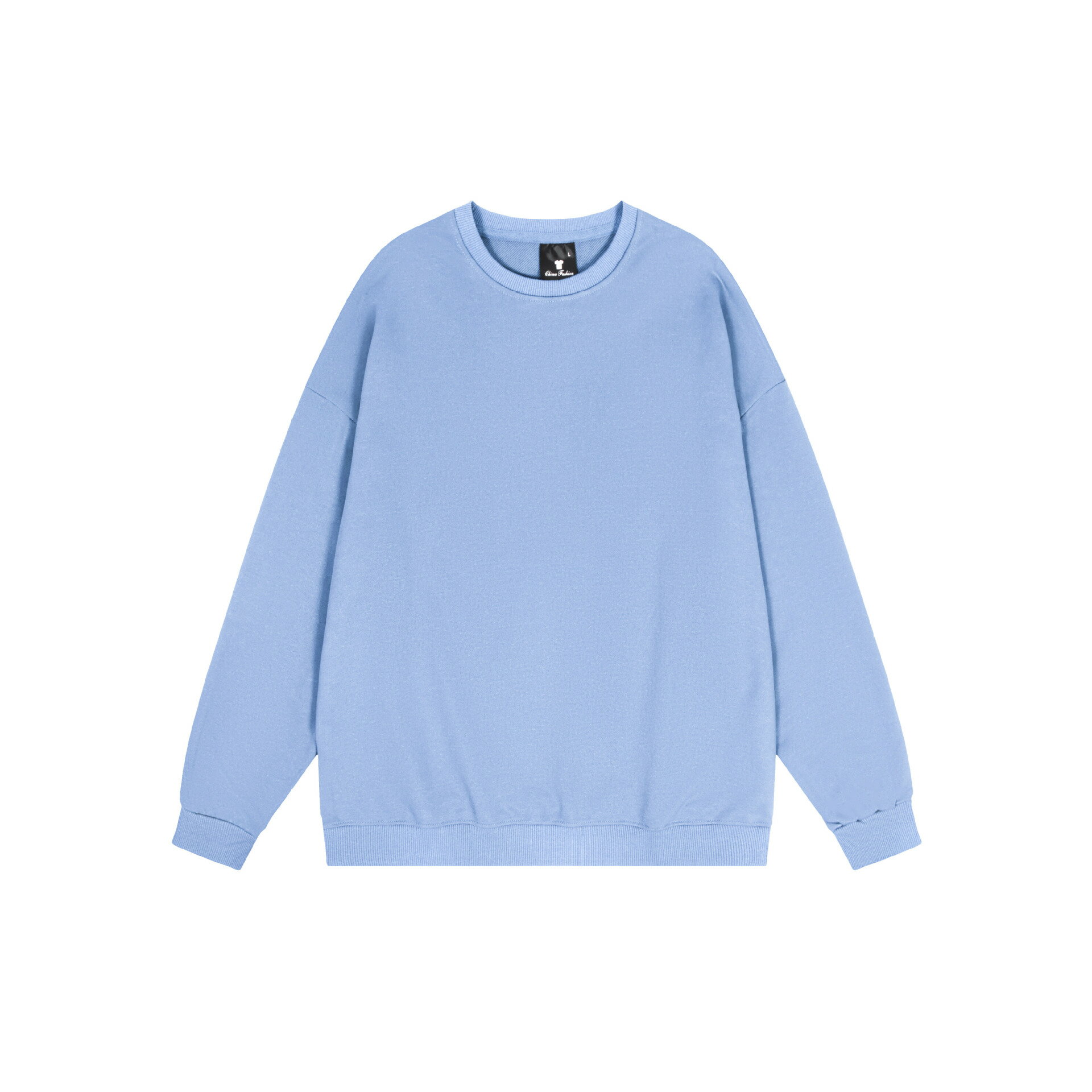 【喜挖】純色圓領斜紋T恤上衣全滌綸男女款長袖潮 0