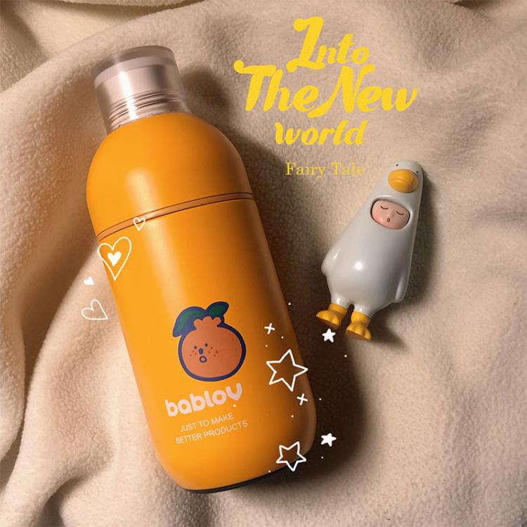 Bablov保溫杯水杯女生高顏值兒童學生夏迷你便攜隨身ins風水杯子