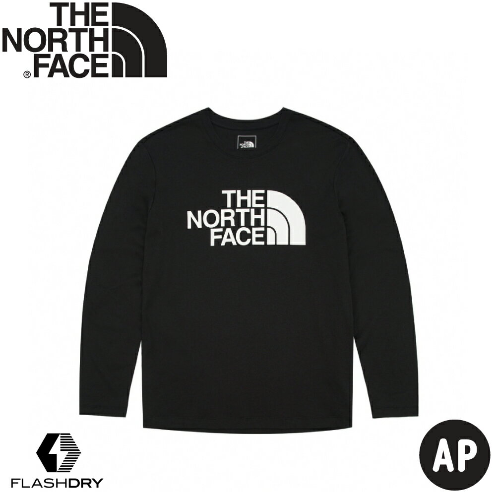【The North Face 男 吸濕排汗長袖T恤 AP《黑》】8AMJ/排汗T/排汗衫/圓領長袖/長T/運動衫