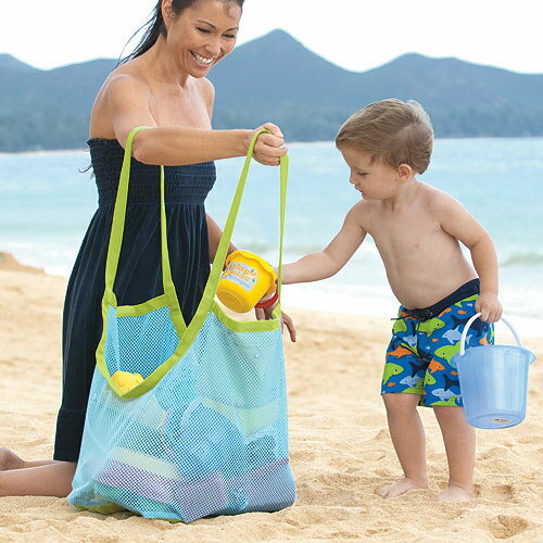 兒童沙灘工具亂七八糟收納袋 挖沙工具袋衣服毛巾玩具 超大