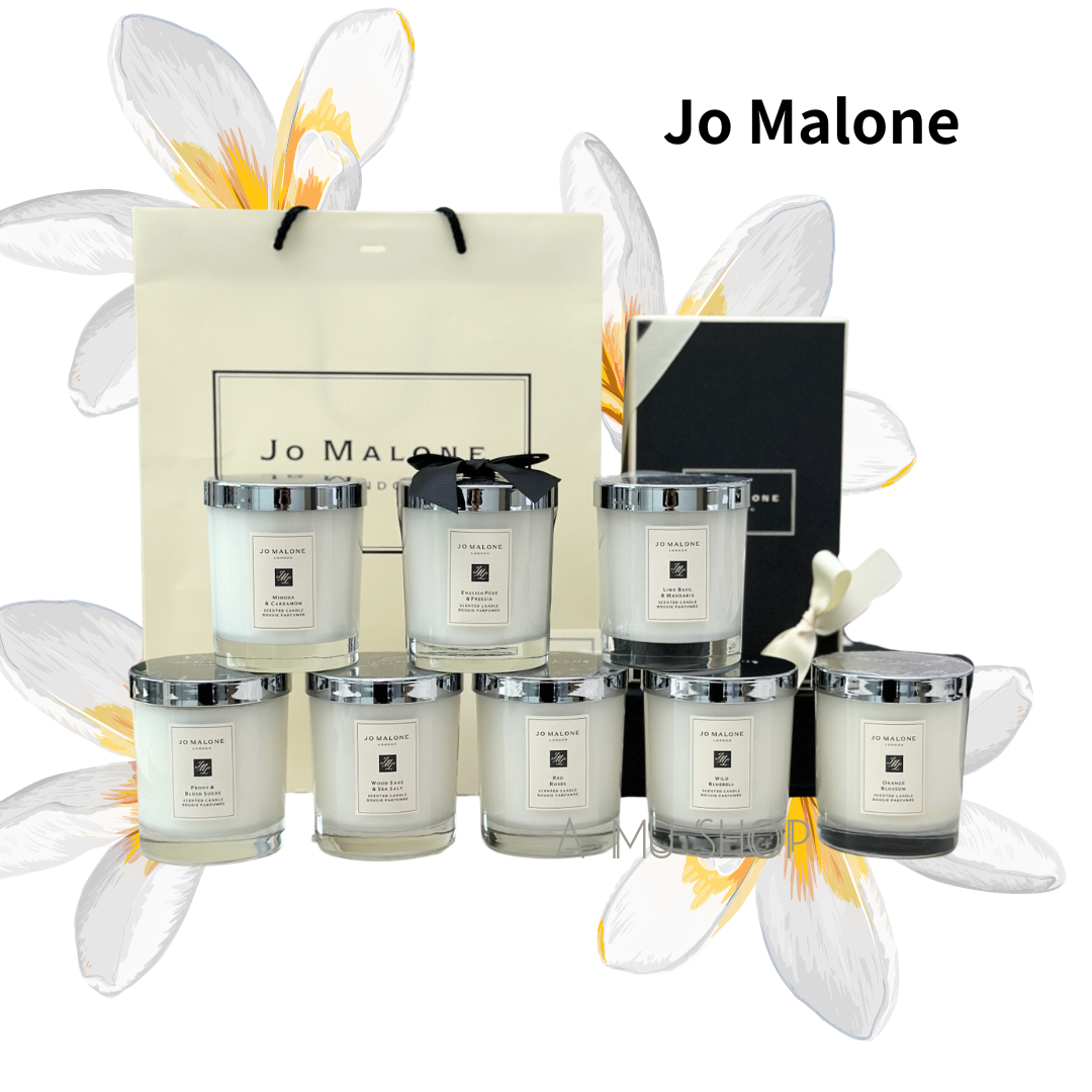 【Jo Malone】香氛工藝蠟燭 英國梨與小蒼蘭/藍風鈴/橙花/牡丹與紅麂絨/青檸羅勒柑橘/鼠尾草海鹽/紅玫瑰/含羞草與小豆蔻 200g｜水水美白節⚡夏日 夏季 美白 保濕