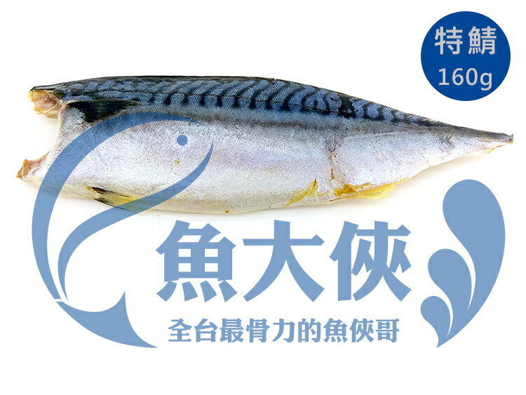 E3【魚大俠】FH058特級款薄鹽挪威鯖魚片(160G/片)