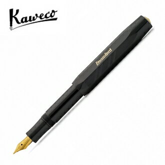 預購商品 德國 KAWECO CLASSIC Sport Guilloche 系列鋼筆 0.7mm 黑色 F尖4250278603892 /支