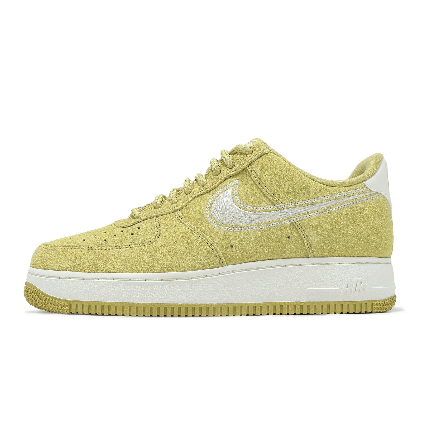 Nike 休閒鞋 Air Force 1 07 LV8 男鞋 女鞋 黃 銀白 麂皮 AF1 HJ4465-700
