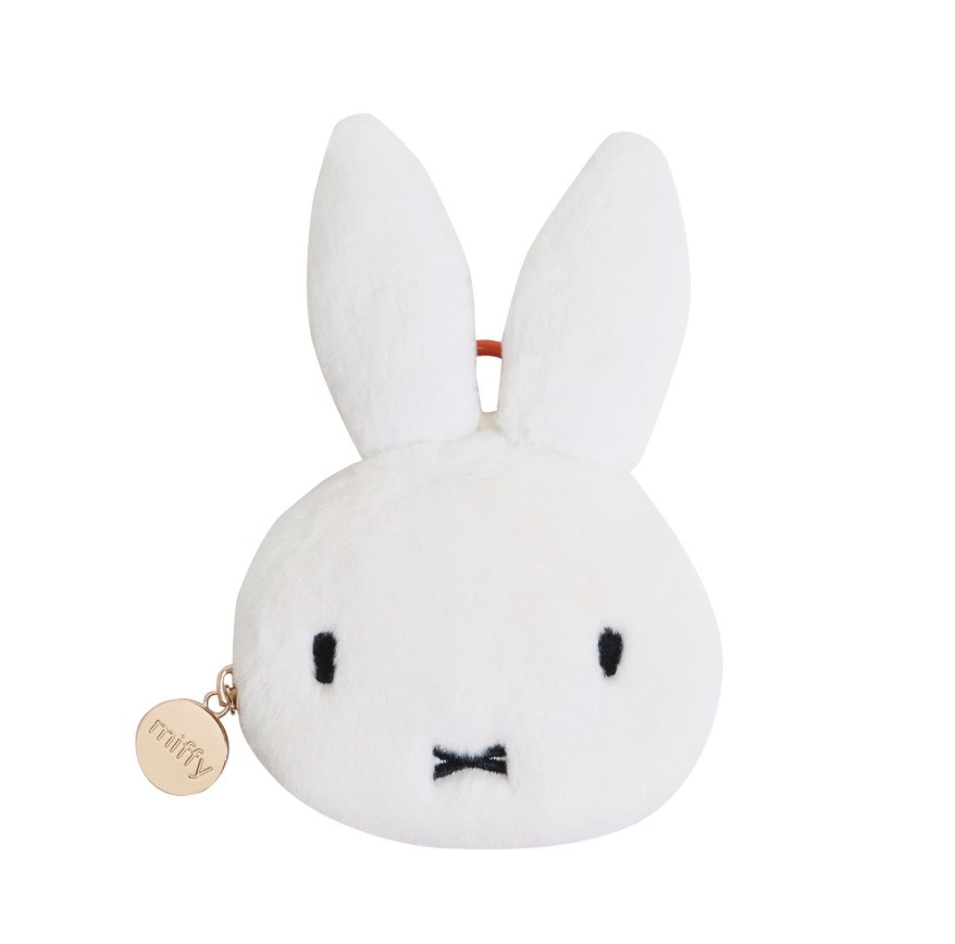 《預購》日本 miffy 70th 周年紀念 大臉造型零錢包(橘色釦環)｜小鶴日貨