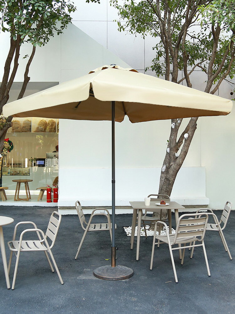 戶外遮陽傘庭院花園太陽傘露天陽臺大傘民宿咖啡廳室外中柱傘簡約