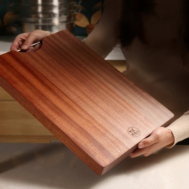 烏檀木方形菜板無漆無蠟原木砧板廚房整木切菜板中式加厚實木砧板