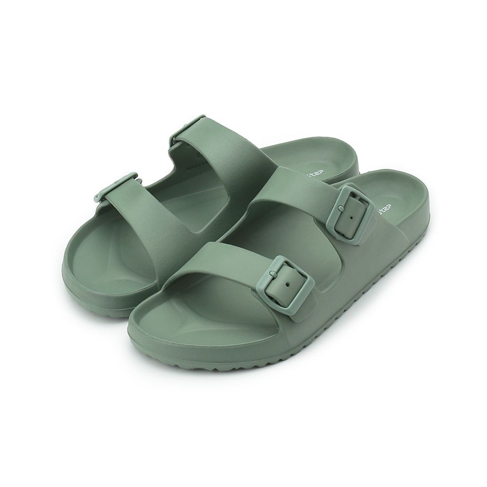 FUNPLUS+ 矽晶減塑休閒拖鞋 綠 1251021 男鞋