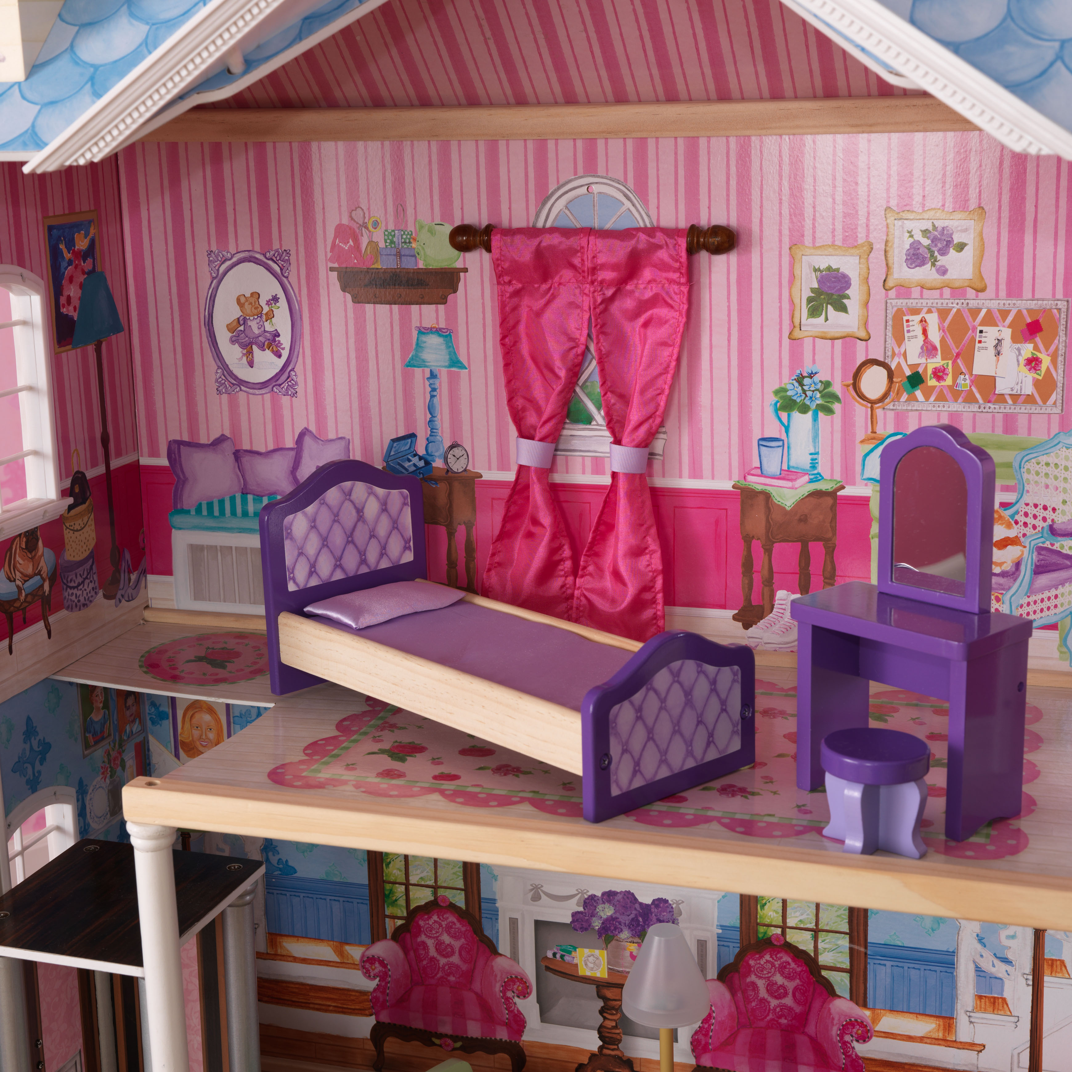 kidkraft my dreamy dollhouse with 14 accessories included