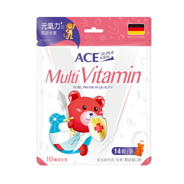 ACE SUPER KIDS 機能Q 綜合維他命軟糖14顆【德芳保健藥妝】