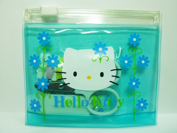 【震撼精品百貨】Hello Kitty 凱蒂貓 針線組針線包附收納夾鏈袋 藍瑪格莉特 震撼日式精品百貨