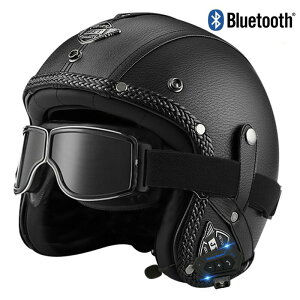 3C認證手工復古頭盔男女摩托機車機車踏板安全帽灰個性3/4皮盔