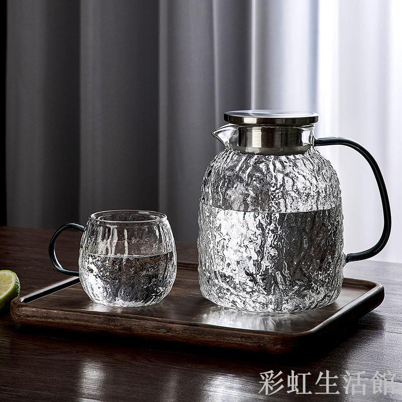 冷水壺耐高溫家用涼壺大容量客廳水具玻璃壺加厚泡茶壺套裝高顏值