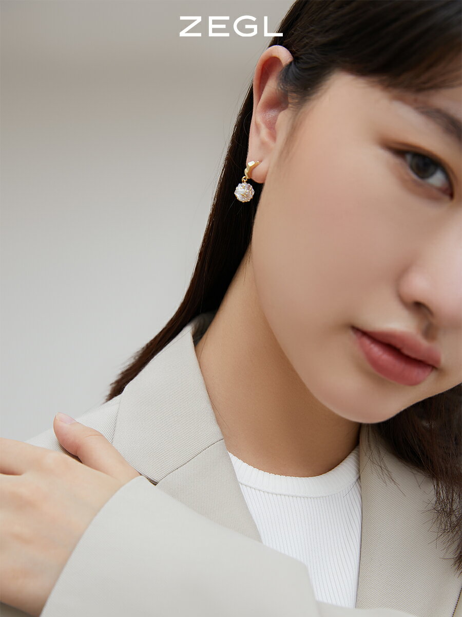 ZEGL星球耳環女設計感小眾高級耳釘2022年新款潮925銀針復古耳飾