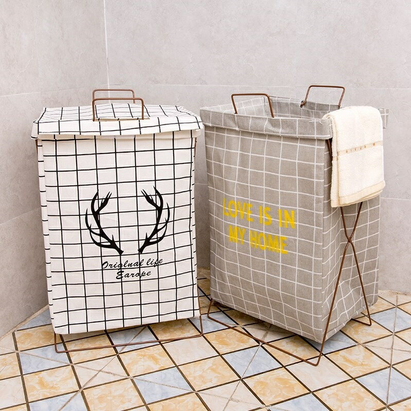 北歐玩具臟衣服收納筐臟衣籃簍桶可折疊裝防水家用布藝大號衛生間