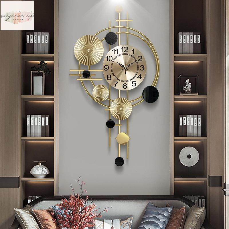 北歐鐘錶現代簡約客廳掛鐘創意家居裝飾時鐘靜音藝術輕奢壁鐘掛牆 時尚創意鐘錶靜音簡約裝飾壁鐘歐式時鐘