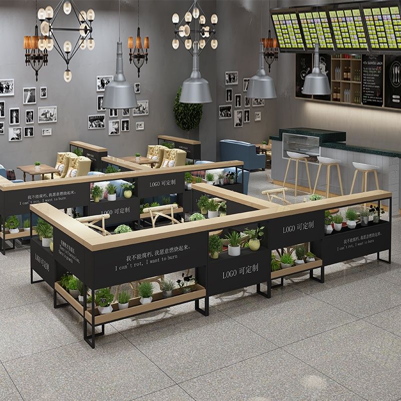 花架 隔斷花架 花槽 辦公室隔斷 咖啡店隔斷裝飾花槽 北歐 餐廳網紅卡座隔斷花架辦公室鐵藝置物架遮擋裝飾護欄墻